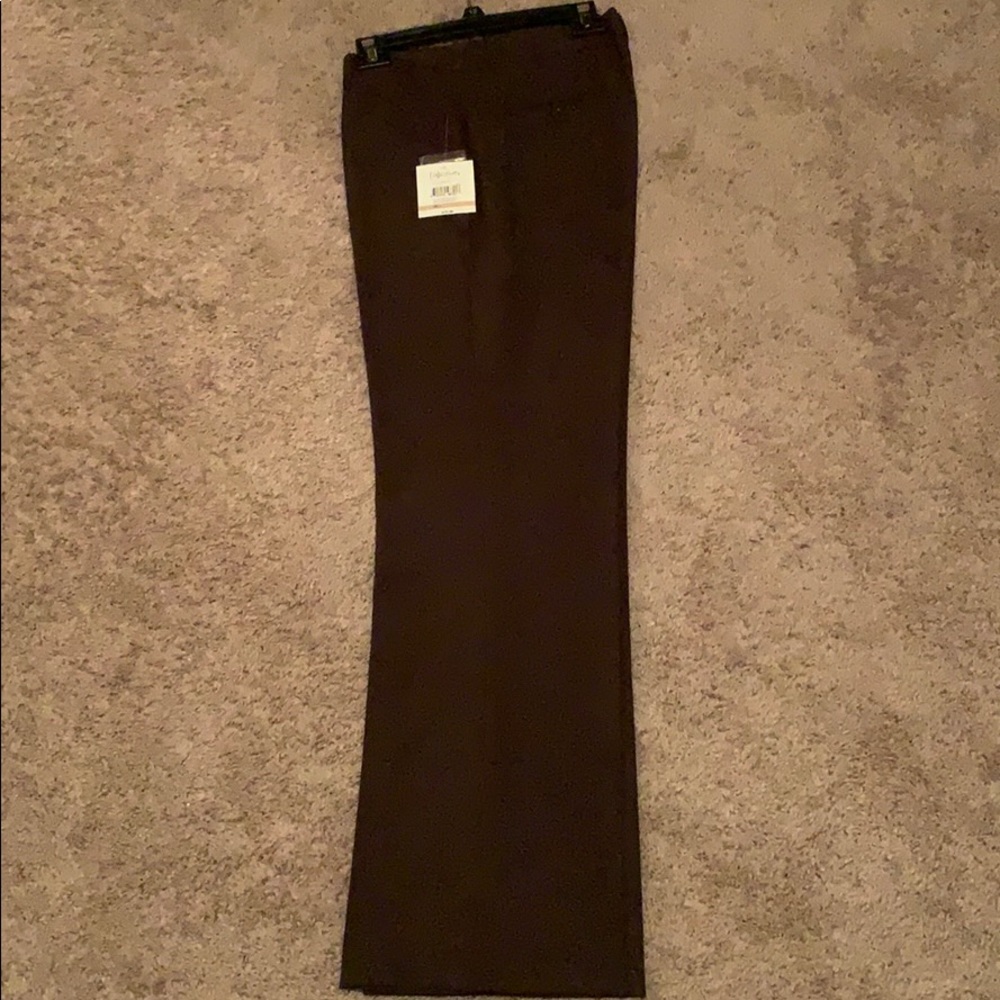 NWT Chocolate brown, flat front slacks
